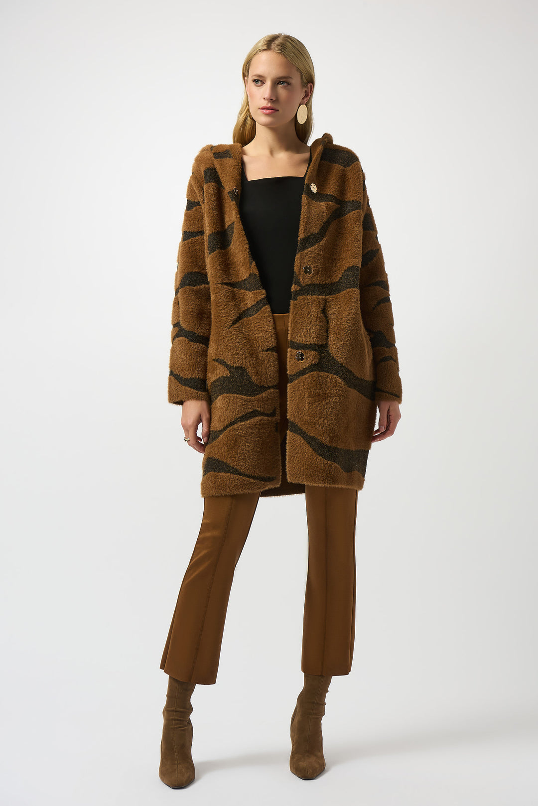 FAUX SUEDE FLARED PANT