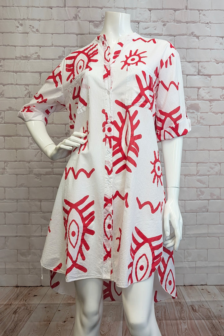 FIN & FLARE MOTIF TUNIC BLOUSE