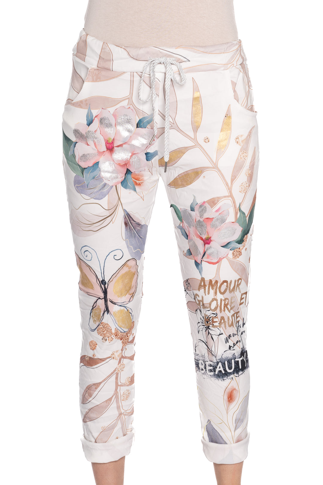 ETERN Spring 2025  Made with a blend of viscose and polyester, these joggers feature a fancy drawstring waist, cuffed hems and pockets. 