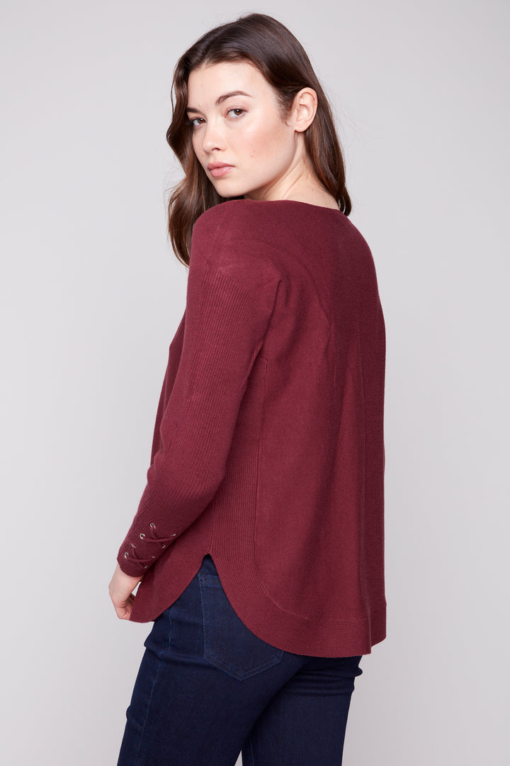 LS LACE UP CUFF TOP