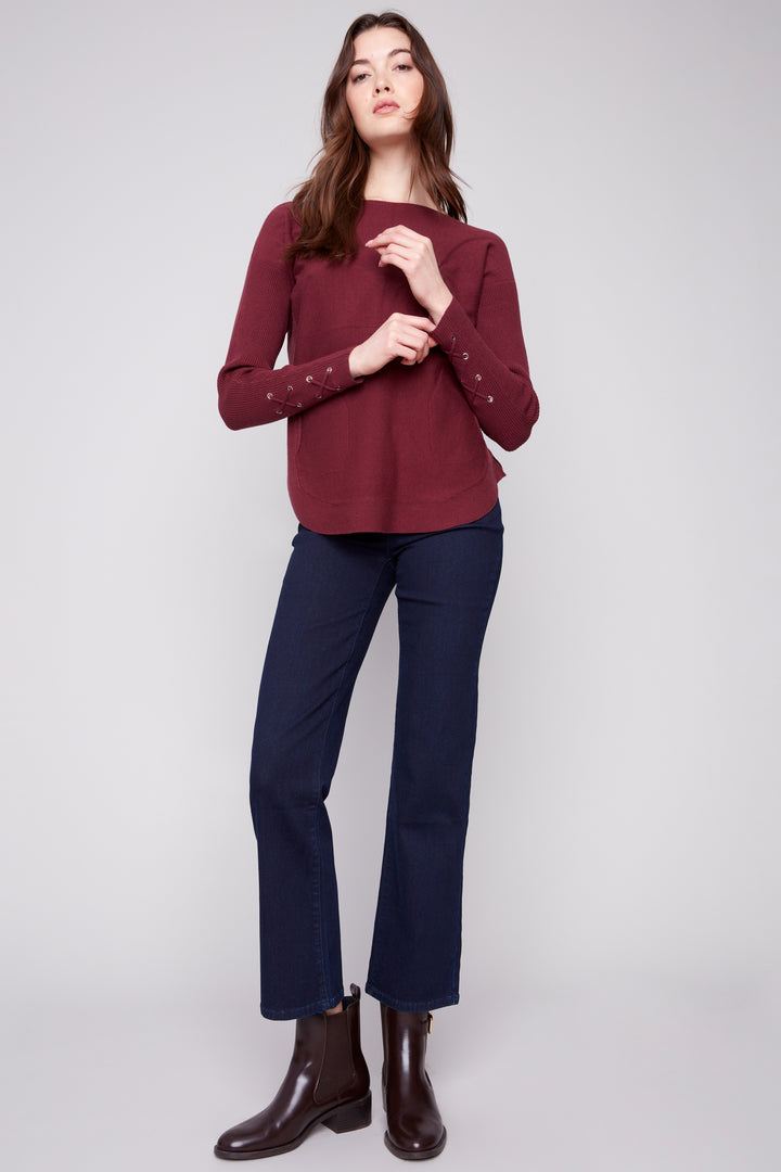 LS LACE UP CUFF TOP