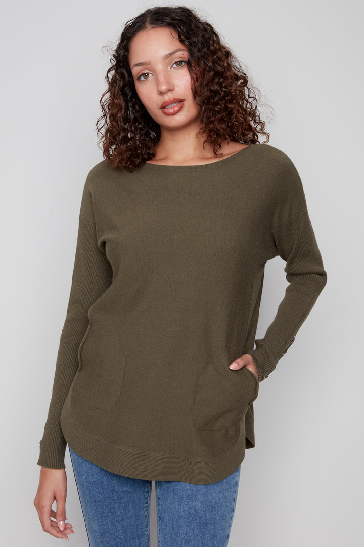 LS LACE UP CUFF TOP