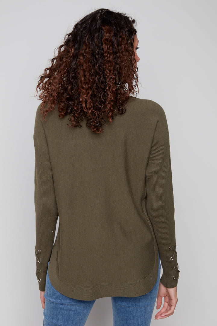 LS LACE UP CUFF TOP