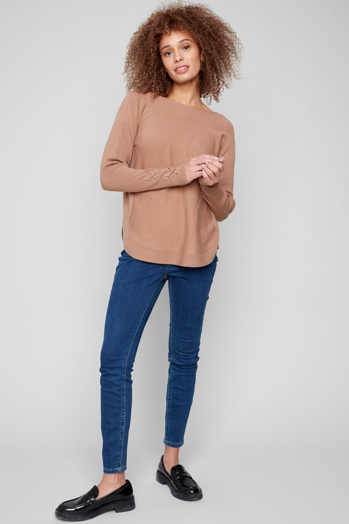 LS LACE UP CUFF TOP