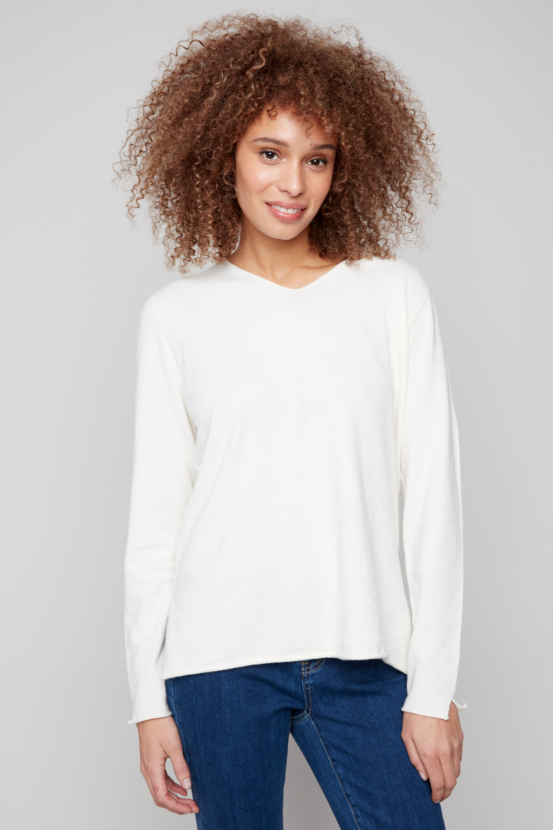 LS V-NECK TOP