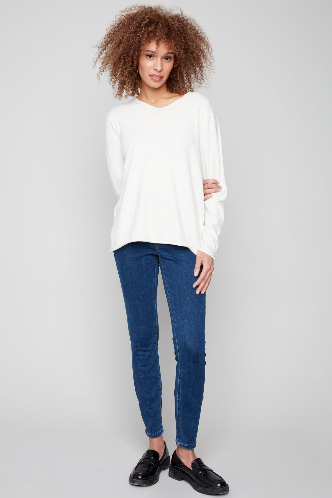 LS V-NECK TOP