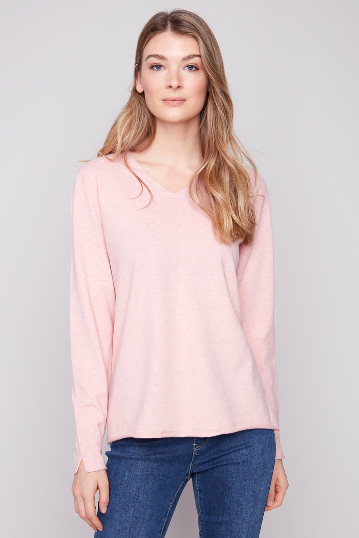 LS V-NECK TOP