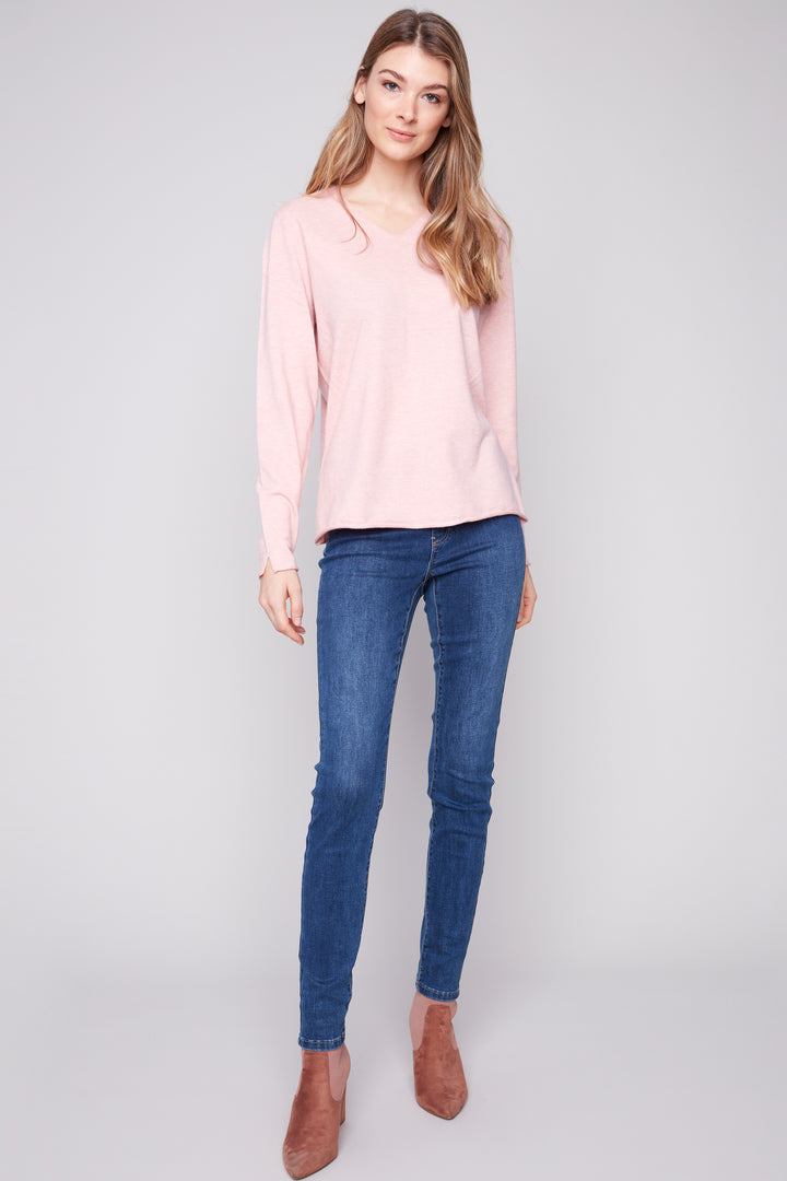 LS V-NECK TOP