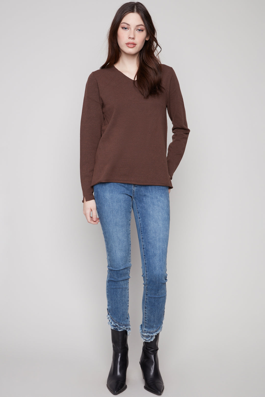LS V-NECK TOP