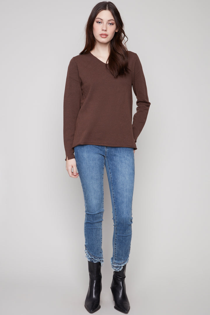 LS V-NECK TOP