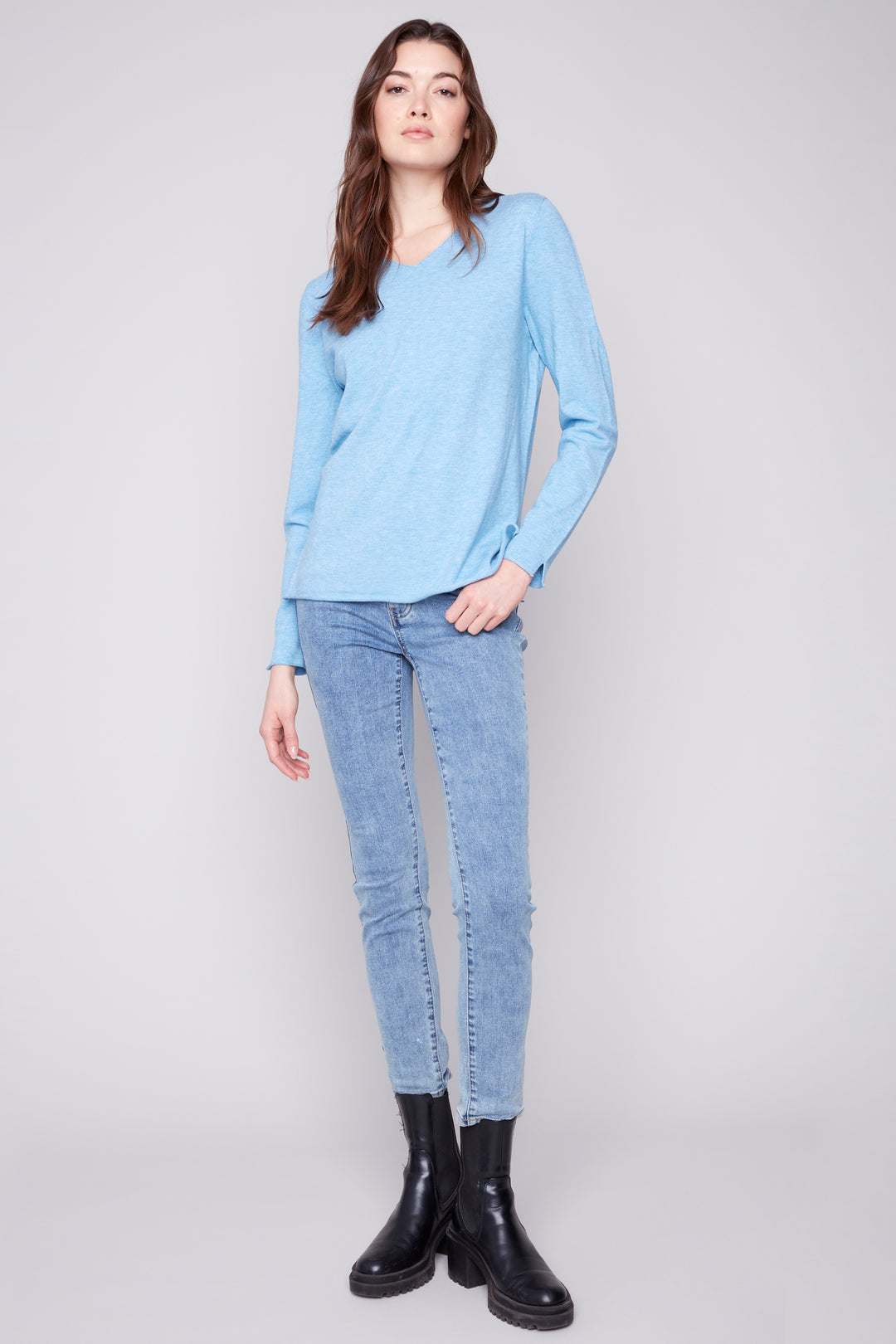 LS V-NECK TOP