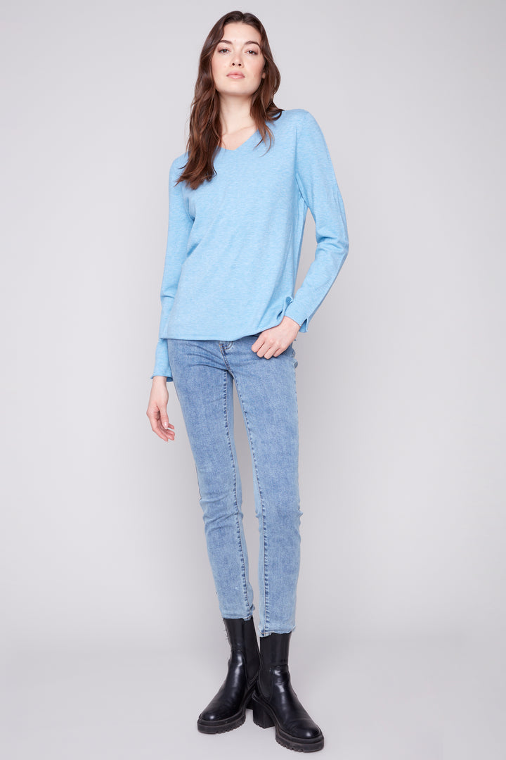 LS V-NECK TOP