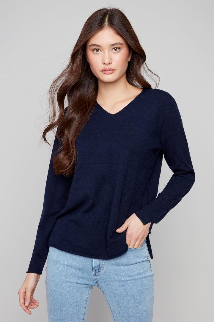 LS V-NECK TOP