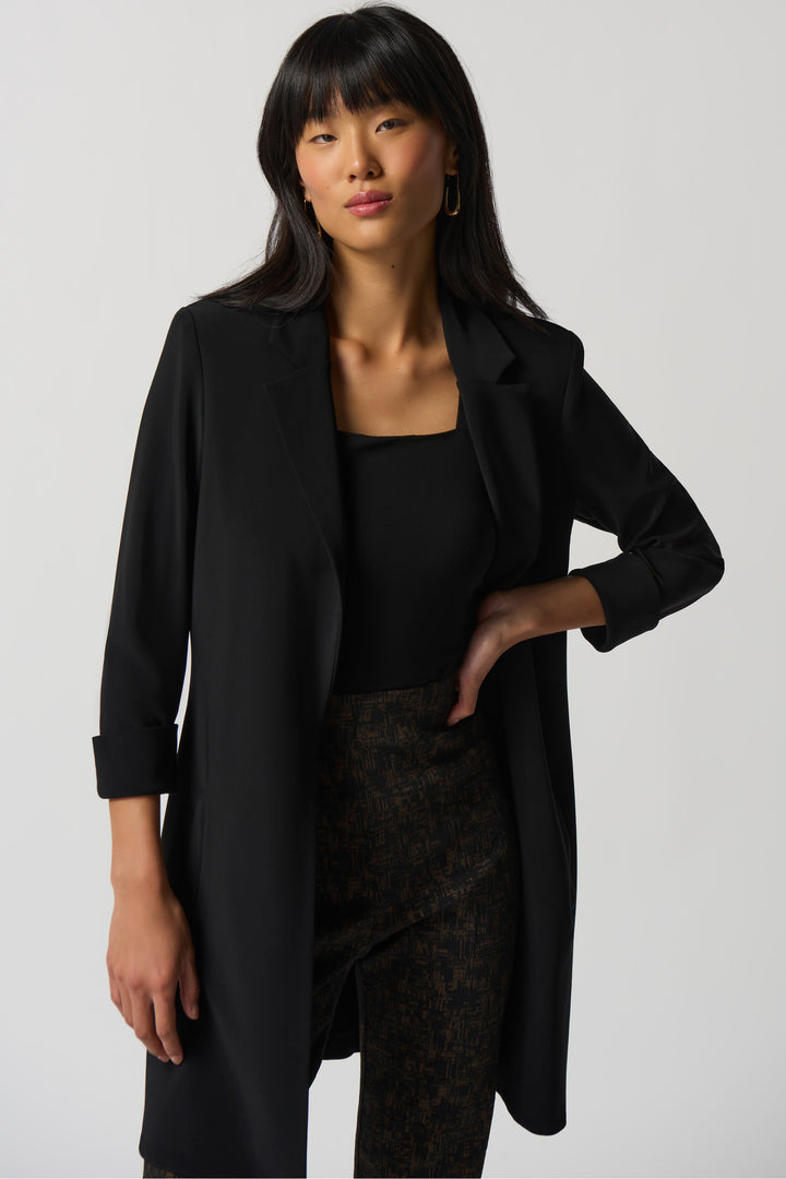 OPEN FRONT LONG BLAZER