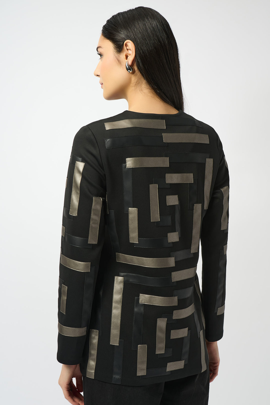 SCUBA & PLEATHER STRIPS JACKET