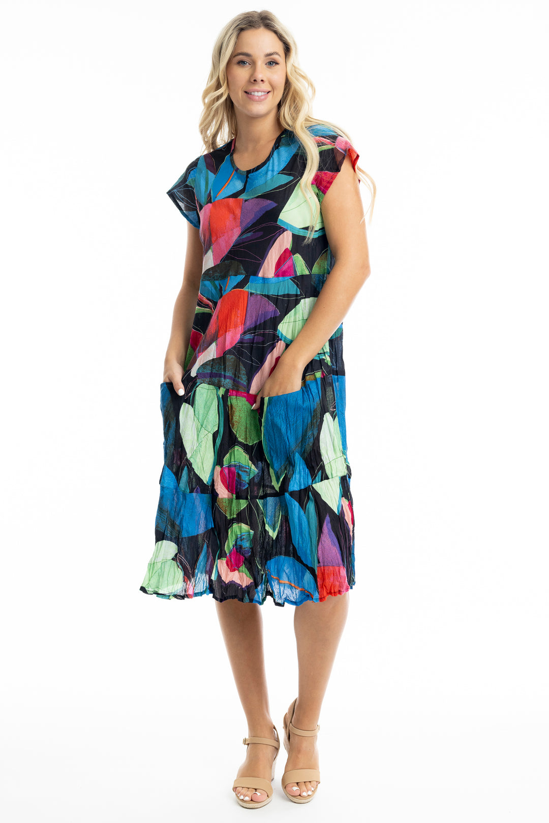 SEYCHELLES CAP SLEEVE DRESS WITH POCKETS