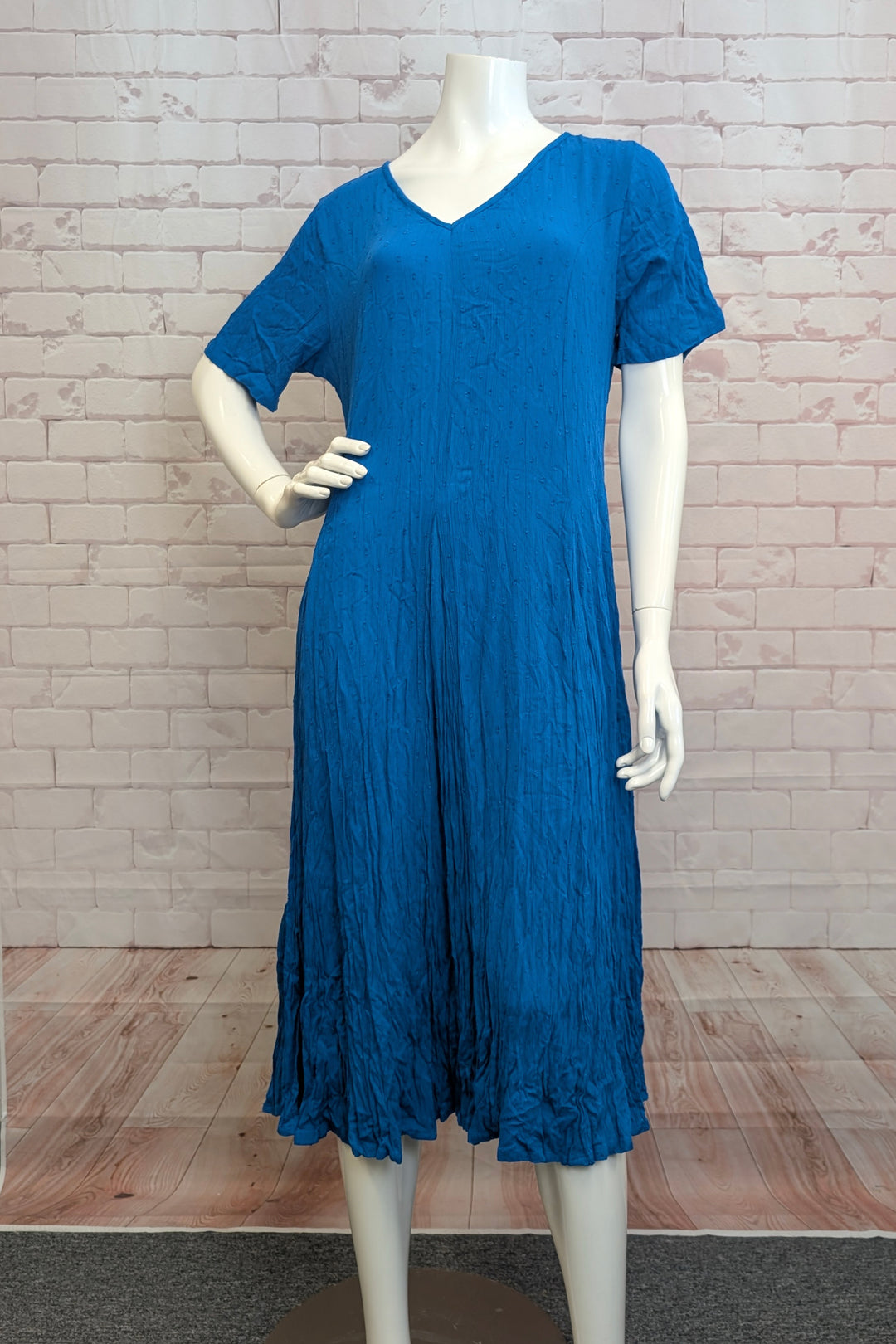 TONAL DOT SS GODET DRESS