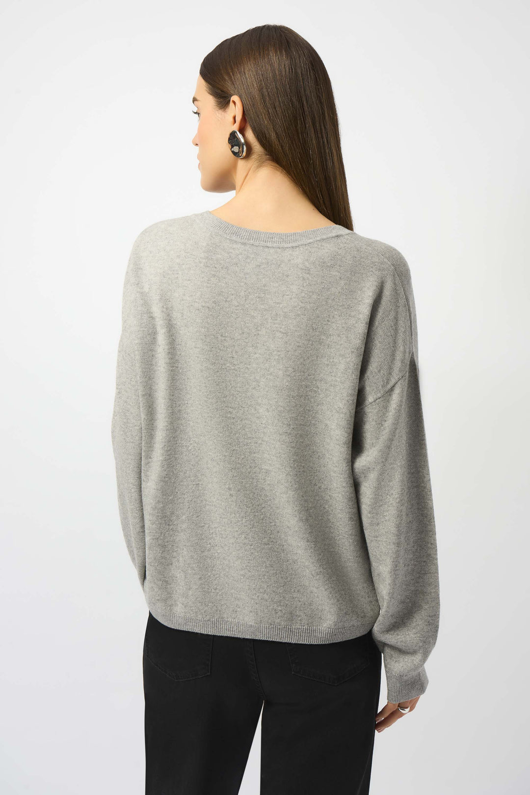 WOOL LS V-NECK SWEATER TOP