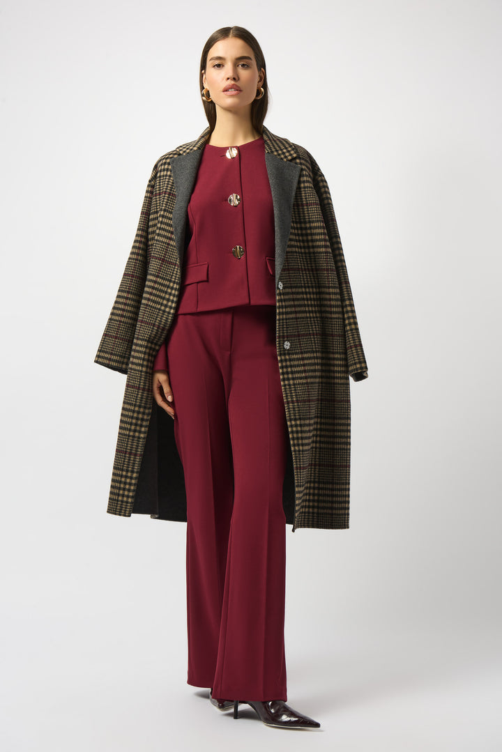 WOOL PLAID COAT