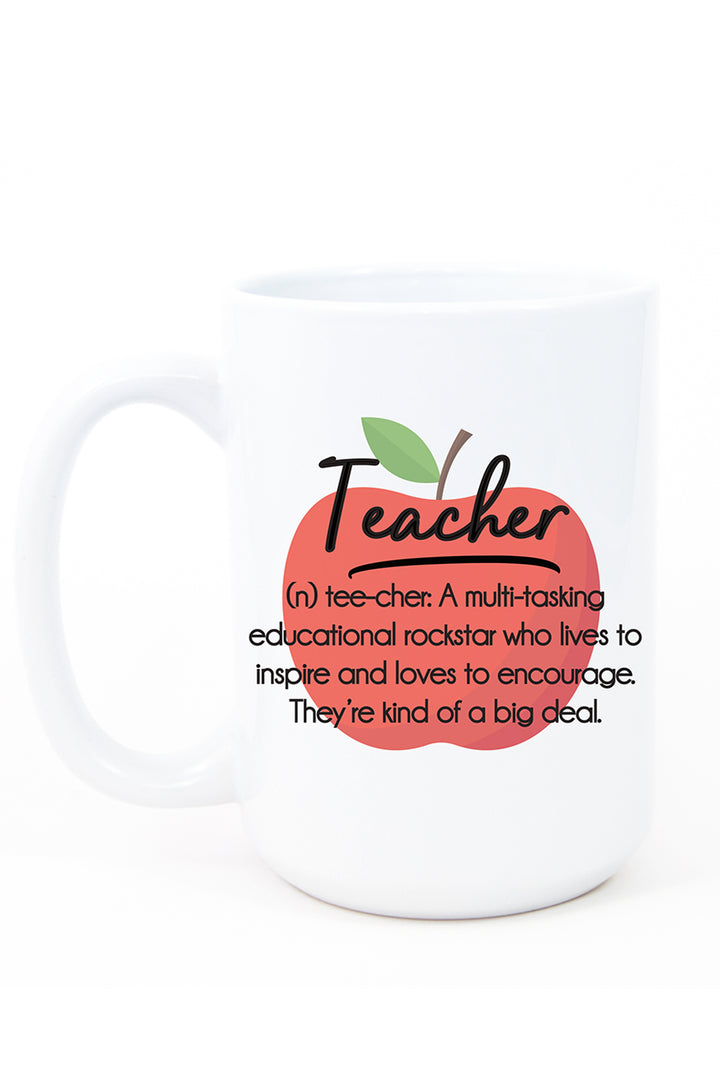 Mimi and Bear Designs 15oz ceramic graphic mug - Definition of a Teacher